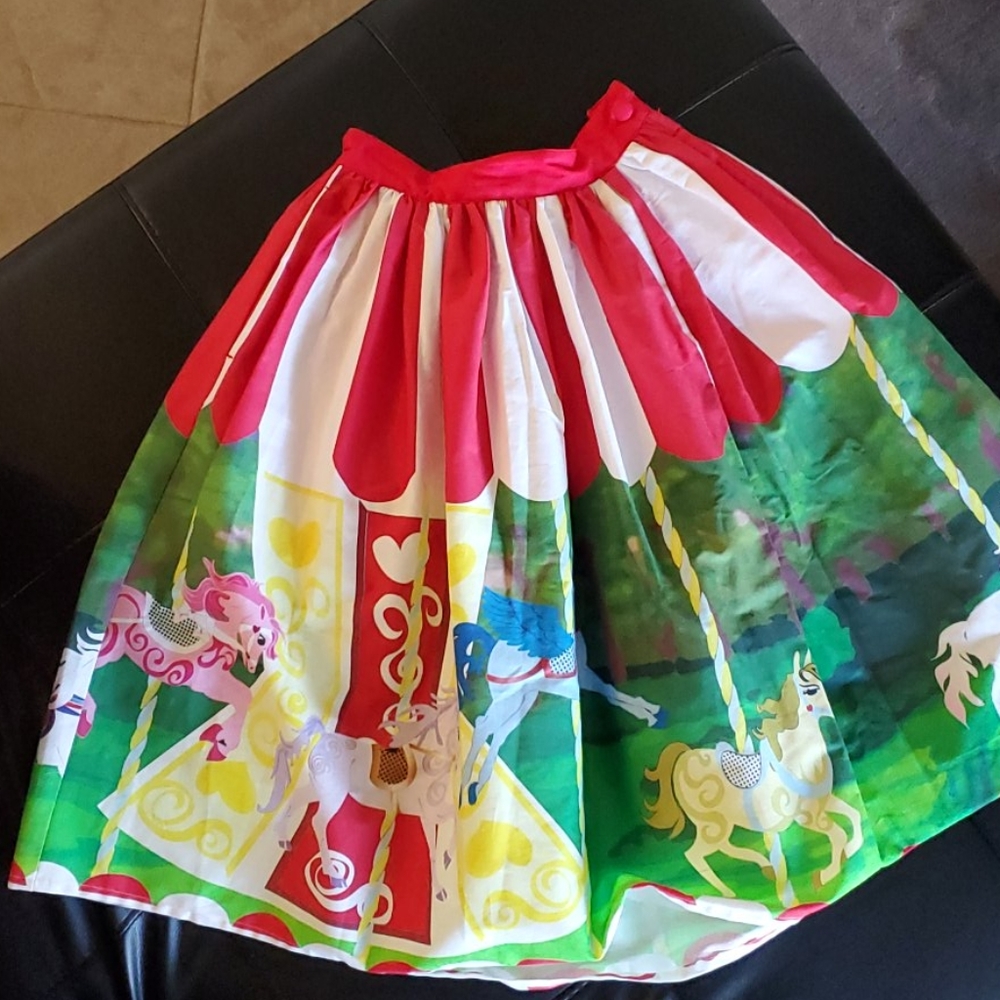 Unique Vintage Mary Poppins Inspired Midi Skirt XS